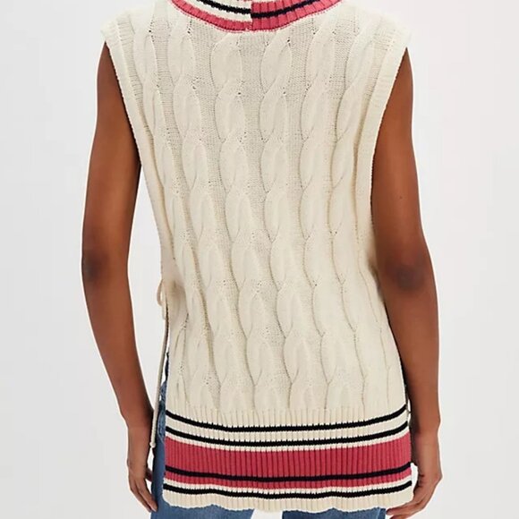 NWOT Free People Coastal Prep Poncho Top - Picture 2 of 6